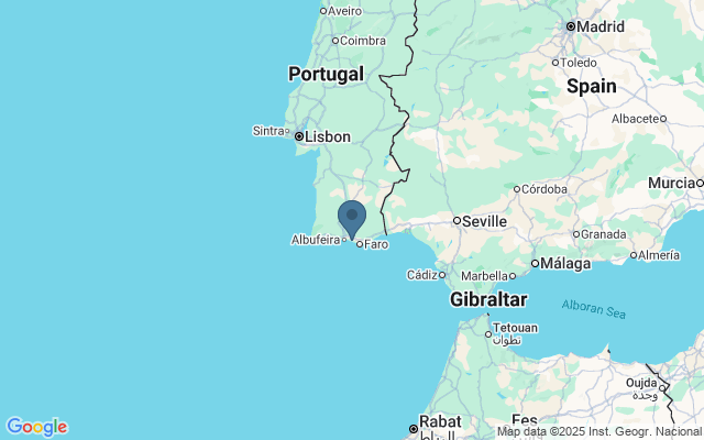 Kaart met locatie Algarve